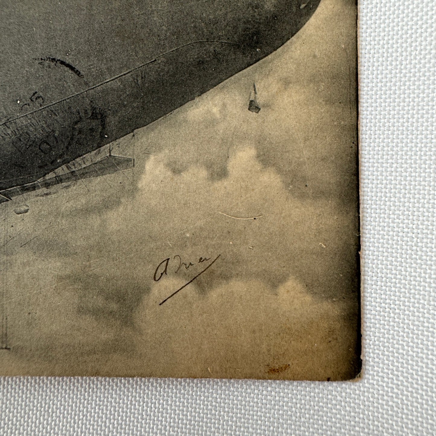 Vintage Zeppelin Airship Dirigible Postcard Post Card French Le Lebaudy 1907