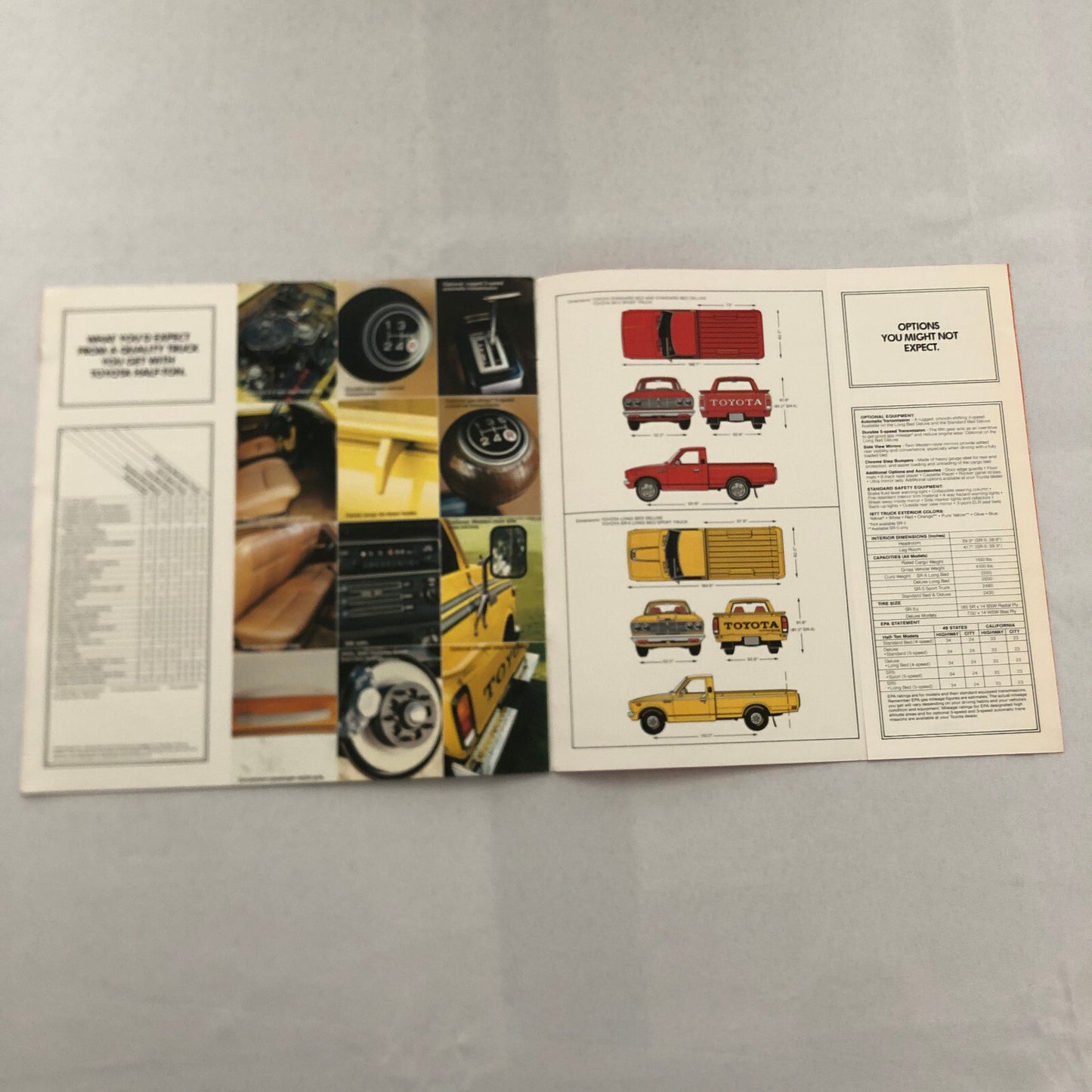 1977 Toyota Half Ton Pickup Truck Sales Brochure Catalog SR-5 SR5 Sport Truck