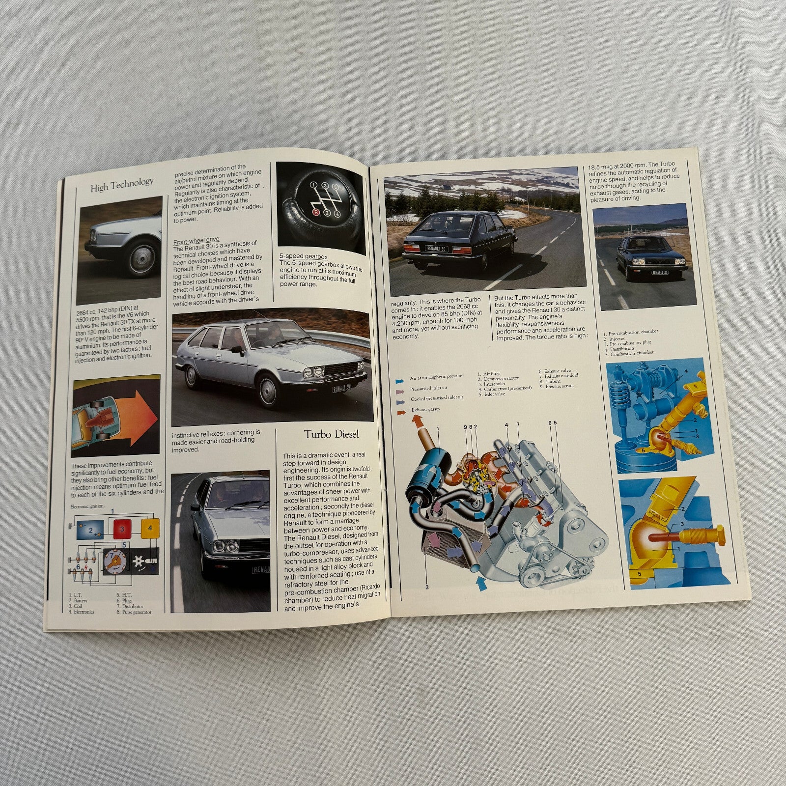 Renault 30 Turbo Diesel Car Sales Brochure Catalog Vintage Advertising UK