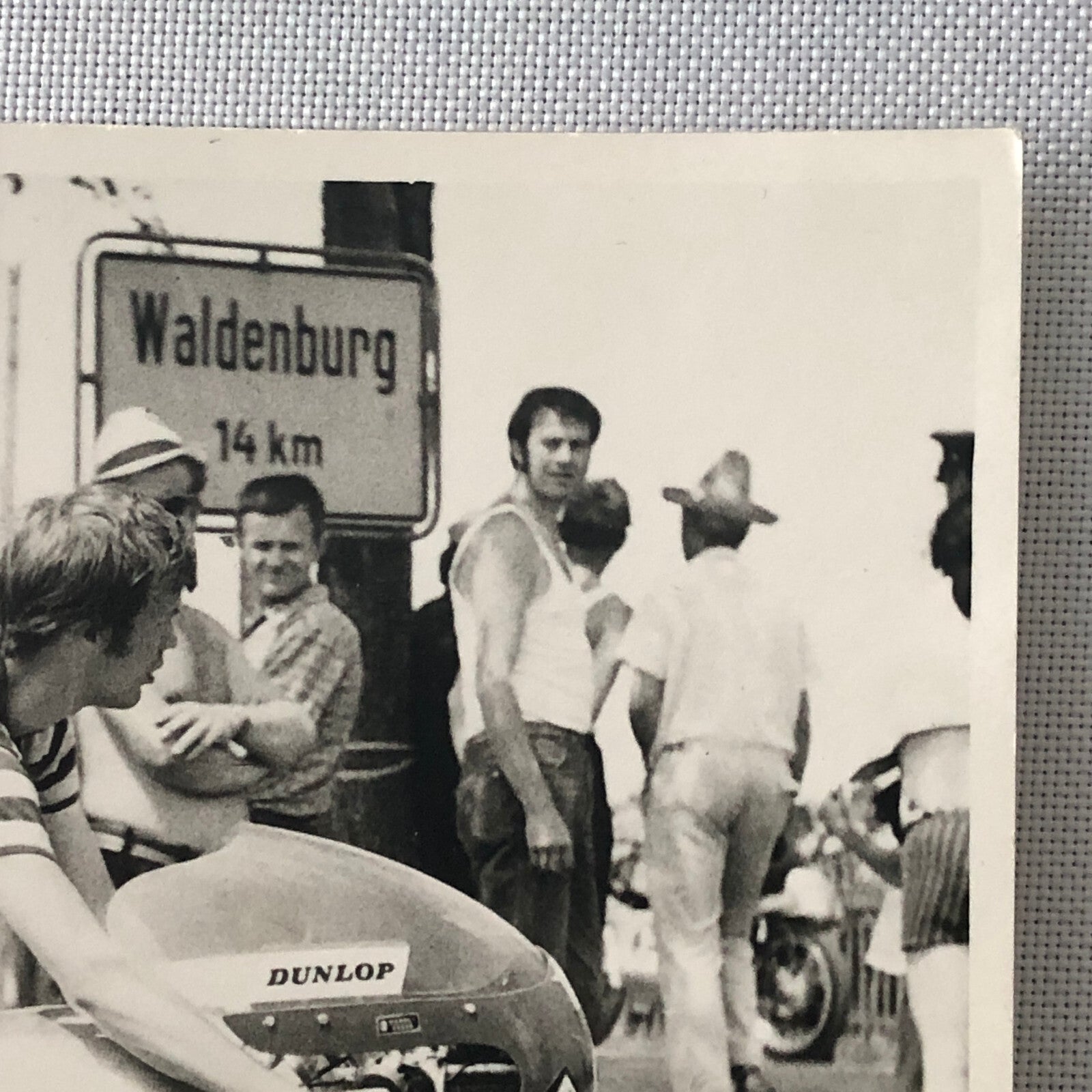 Vintage Motorcycle Racing Photo photograph Rider Theo Bult 1971 Yamsel Bike