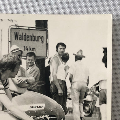Vintage Motorcycle Racing Photo photograph Rider Theo Bult 1971 Yamsel Bike