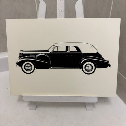 1938 Cadillac V8 Convertible Phaeton Illustration Art Drawing Hand Drawn
