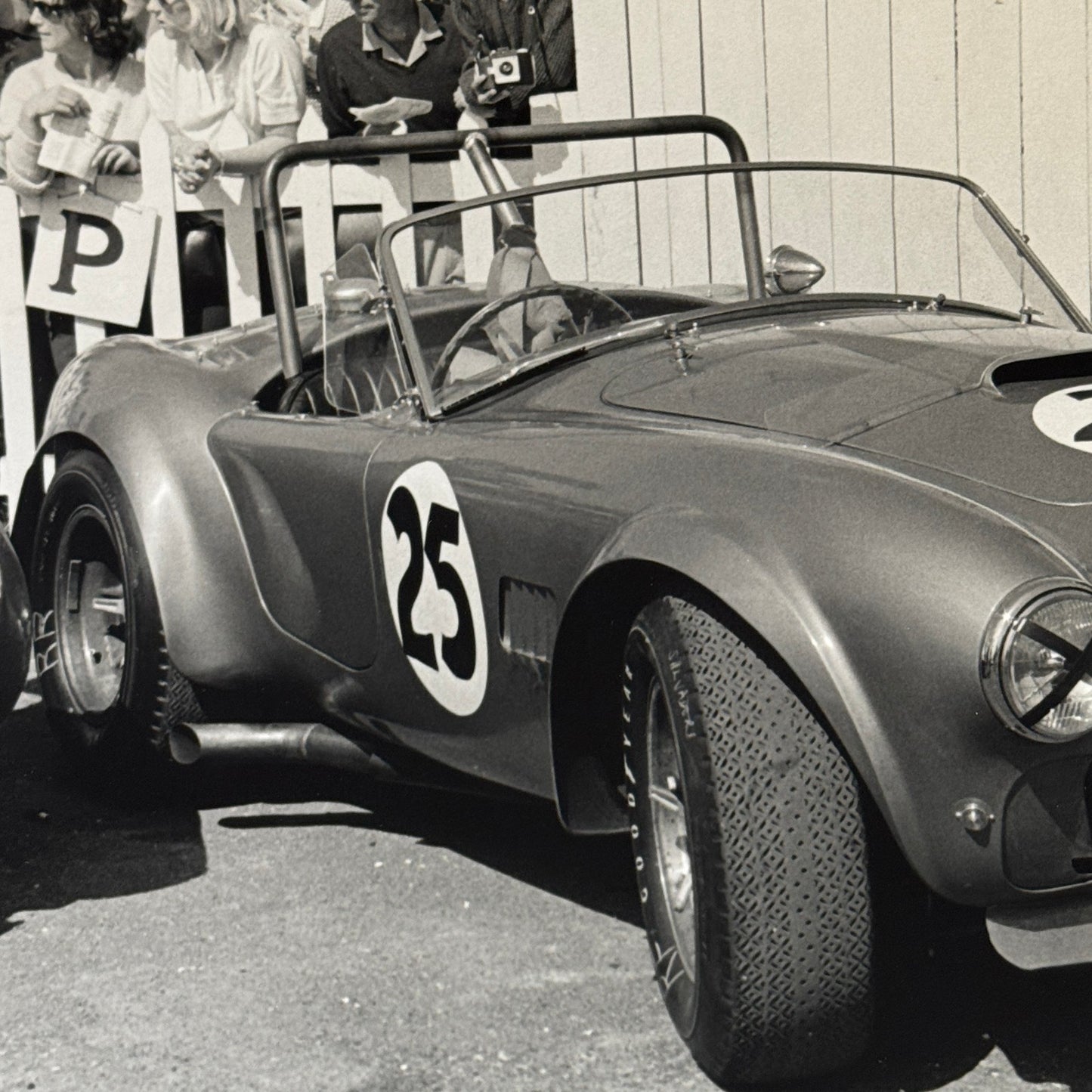 Shelby Cobra Racing Photo Roy Salvadori 1964 TT Race Photograph Modern Print