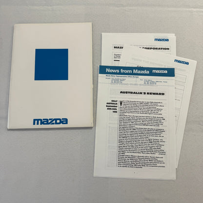 1990 Mazda Group A WRC Rally Rallye Racing Press Kit Brochure Mazda 323