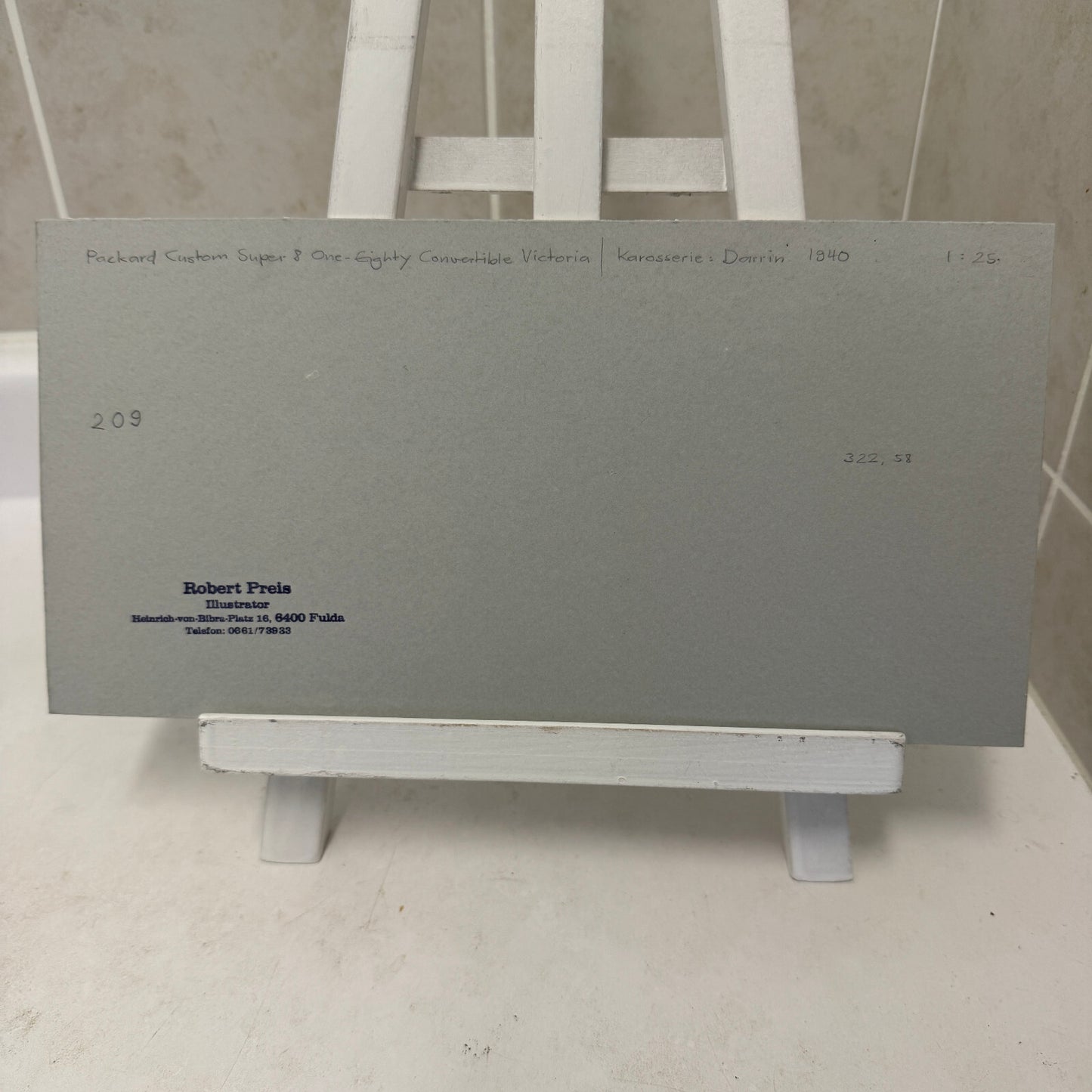 1940 Packard Custom Super 8 Convertible Victoria Car Illustration Art Drawing