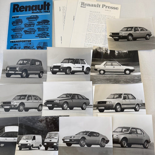 1982 Renault Press Kit Brochure Photos Renault 5 Turbo 9 14 Fuego 30 Alpine A310