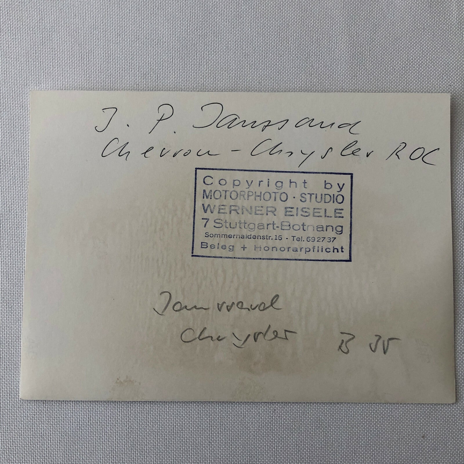 Vintage 1976 Formula 2 F2 Hockenheim Racing Photo Photograph Chevron Chrysler 