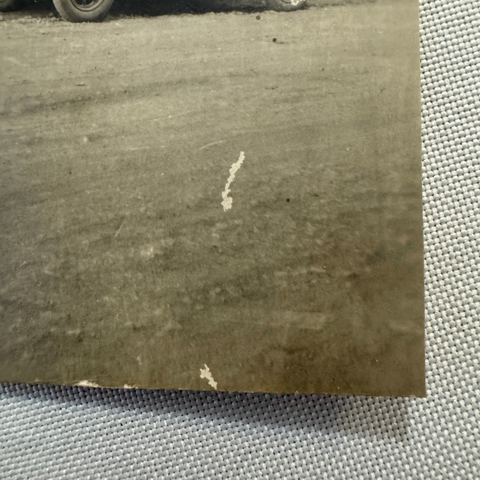 Vintage Photograph Photo Print Family with Early Car Automobile European