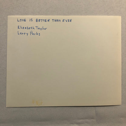 Elizabeth Taylor Larry Parks Love is Better than Ever Movie Film Photo Print
