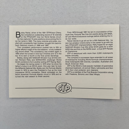 STP Racing Bobby Rahal Kraco Chevy Chevrolet CART PPG Racing Press Kit Brochure