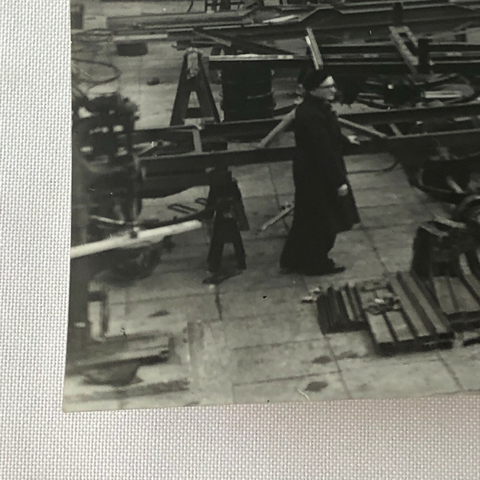 Antique Vintage Photograph of a Factory with Workers - Denmark Ergo Trailer ? 