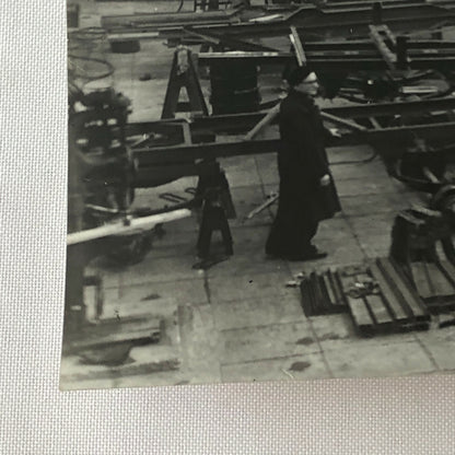 Antique Vintage Photograph of a Factory with Workers - Denmark Ergo Trailer ? 