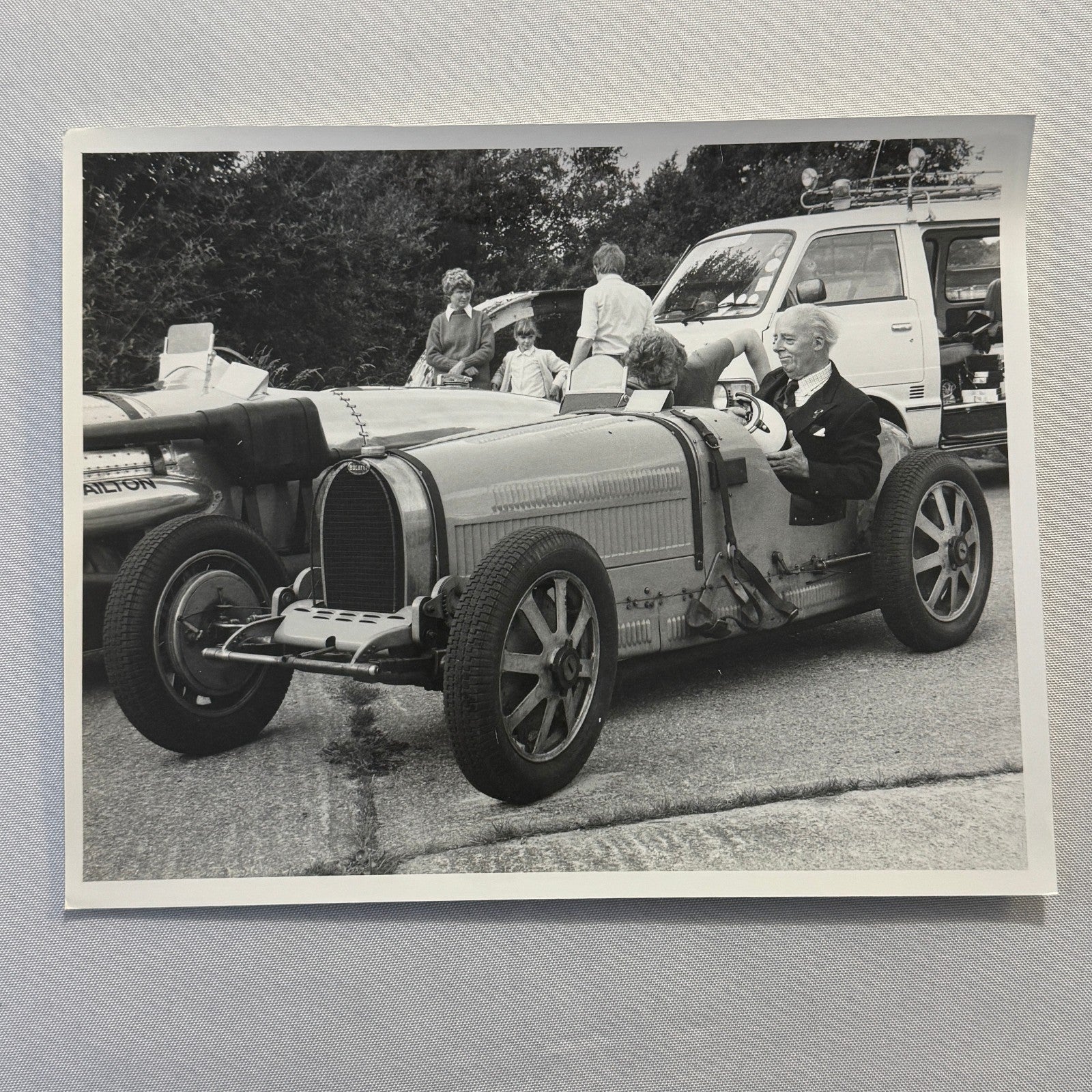 Vintage Bugatti Racing Car Photo Photograph Historic Event Modern Print