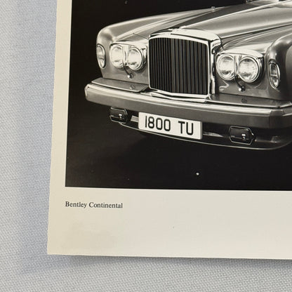 Bentley Continental Convertible Car Factory Press Photo Photograph