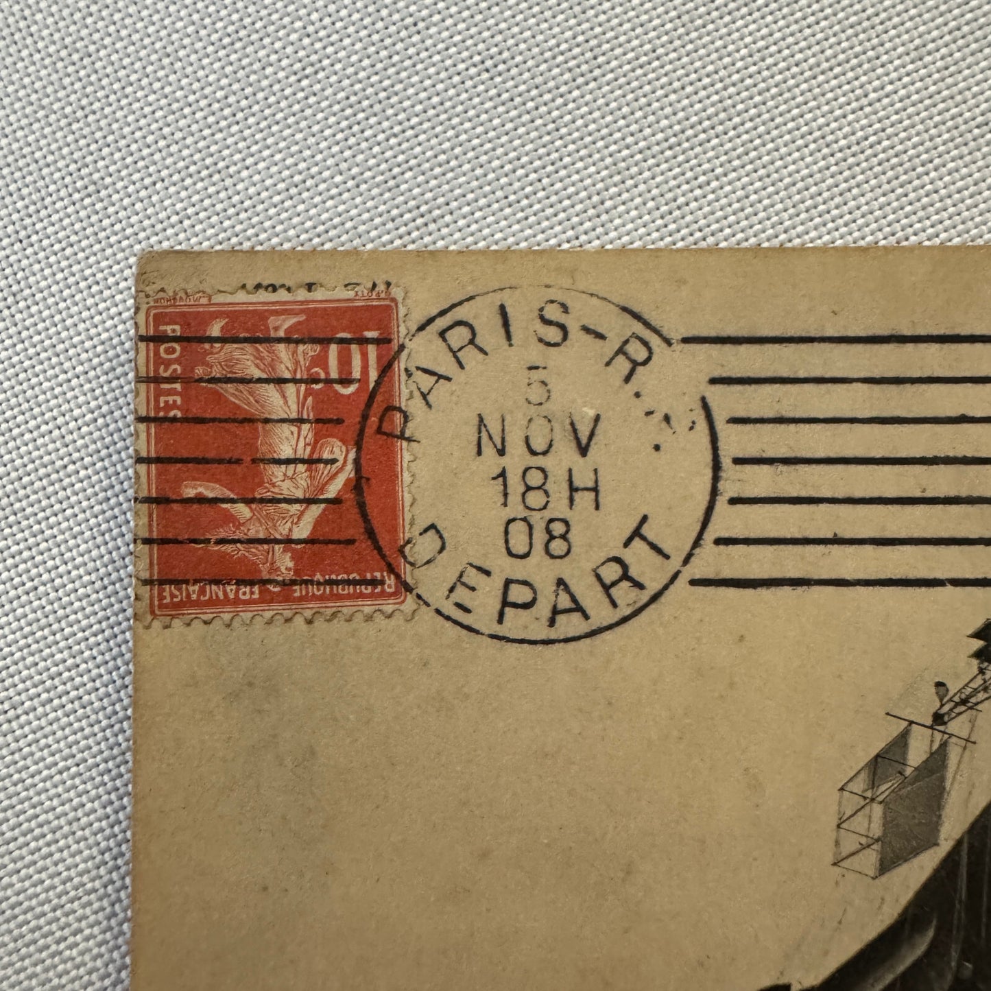 Vintage Military Zeppelin Airship Dirigible Postcard Post Card Paris French