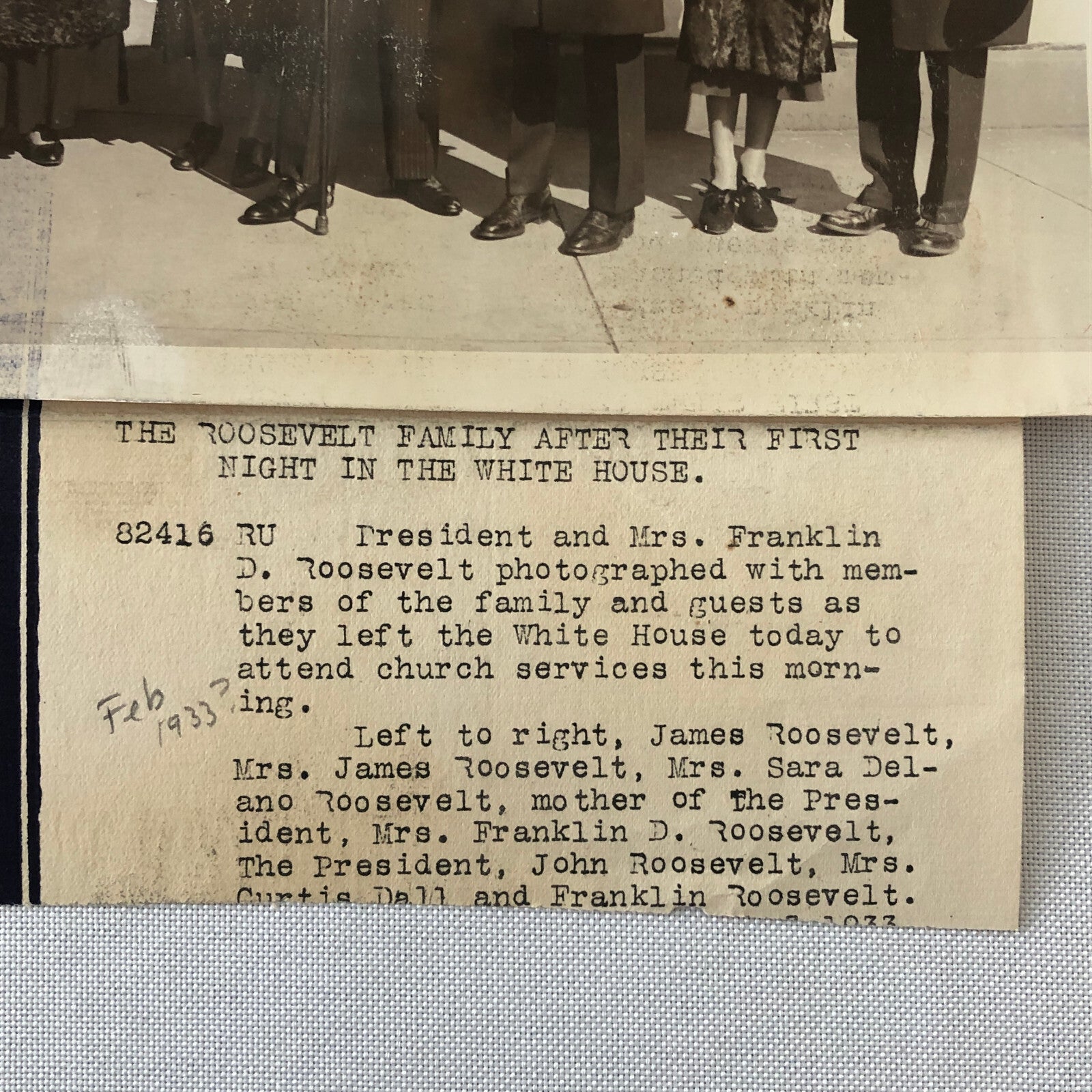 Press Photo Photograph President Franklin Roosevelt Eleanore Roosevelt Family