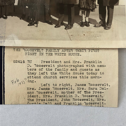 Press Photo Photograph President Franklin Roosevelt Eleanore Roosevelt Family