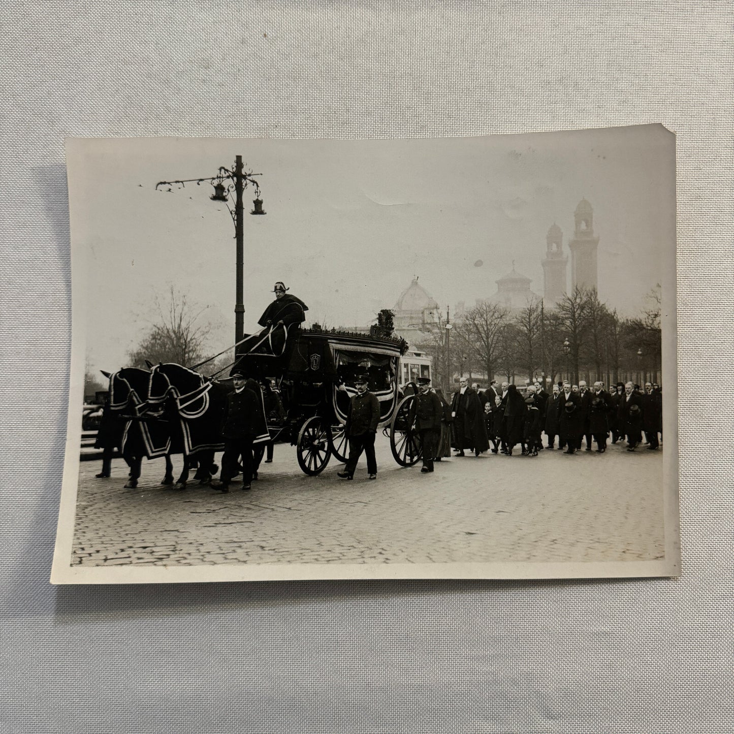 French Funeral Procession Horse Wagon Hearse Louis Loucheur Press Photo 1931
