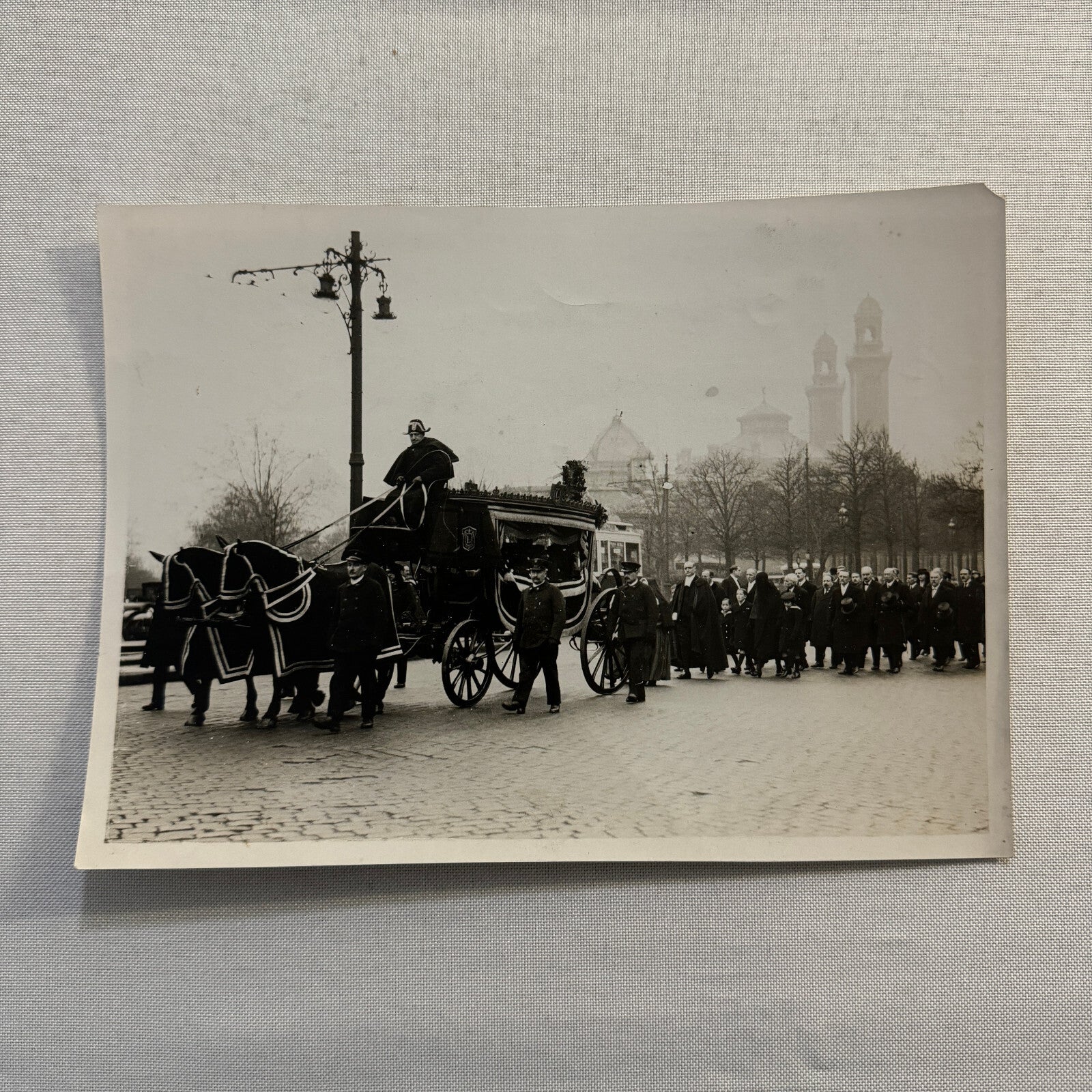French Funeral Procession Horse Wagon Hearse Louis Loucheur Press Photo 1931