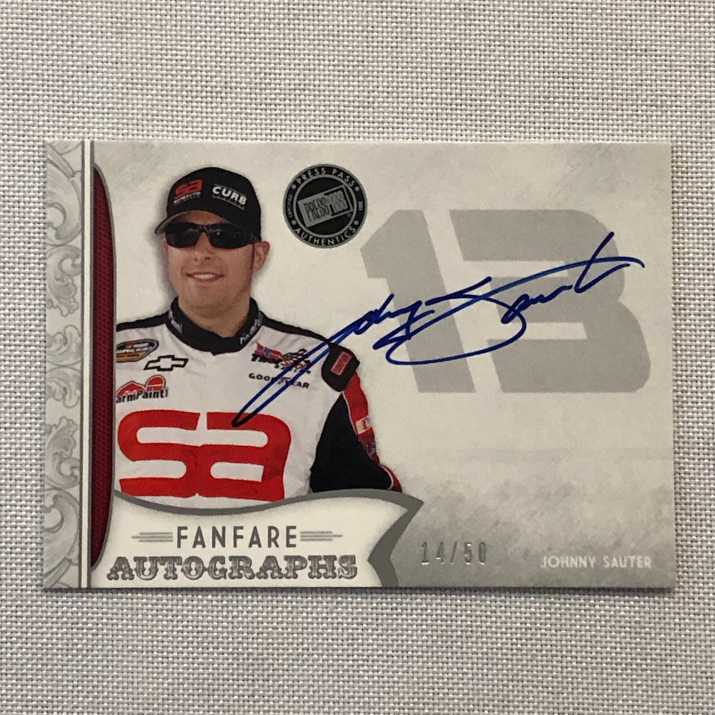 2011 Press Pass Fanfare Autographs Johnny Sauter Auto Autograph Signed Nascar