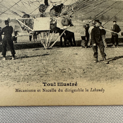 Vintage Zeppelin Airship Dirigible Postcard Post Card French Le Lebaudy