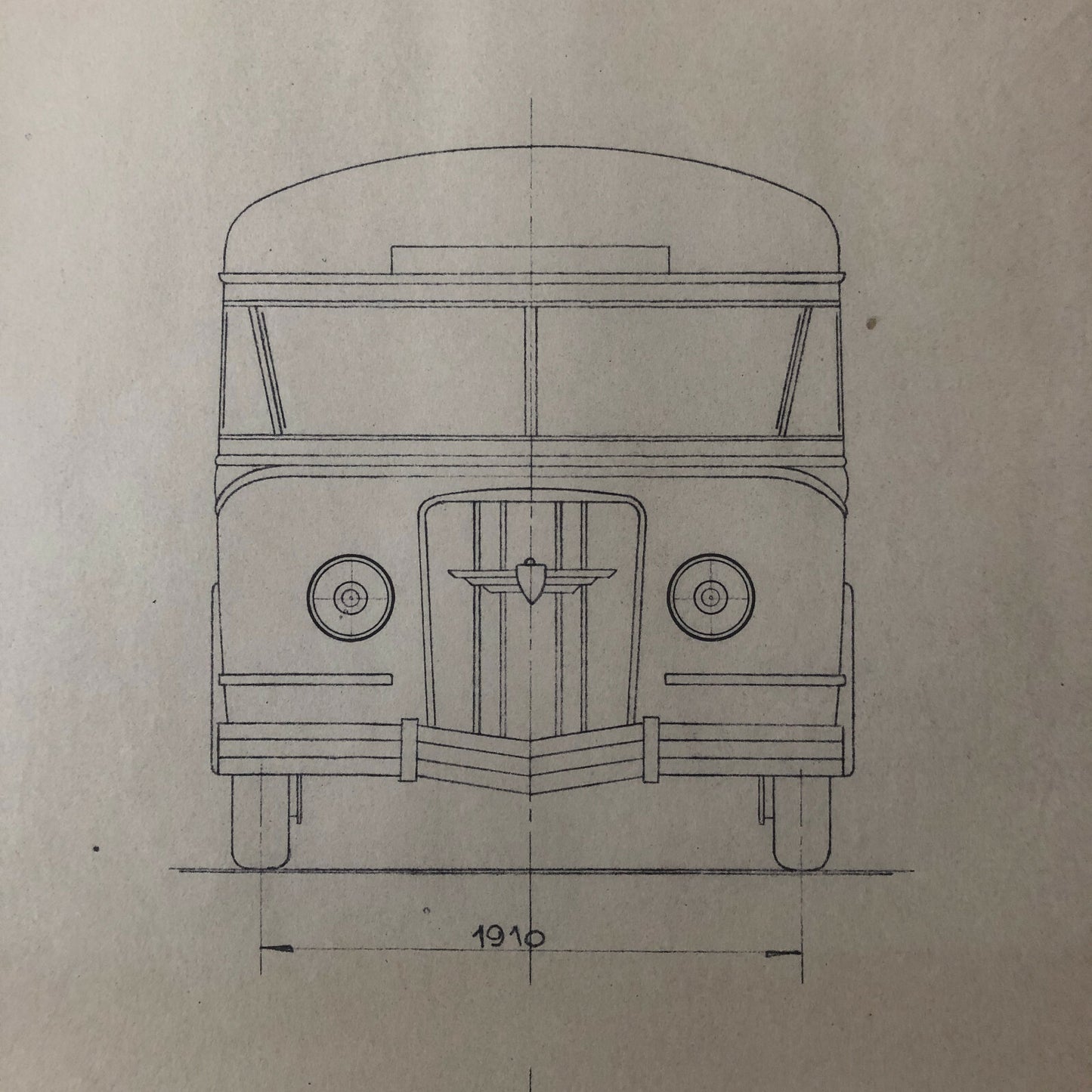 1935 Coachbuilder Bus Design Blueprint Rendering Blue Print Coach Bus Truck