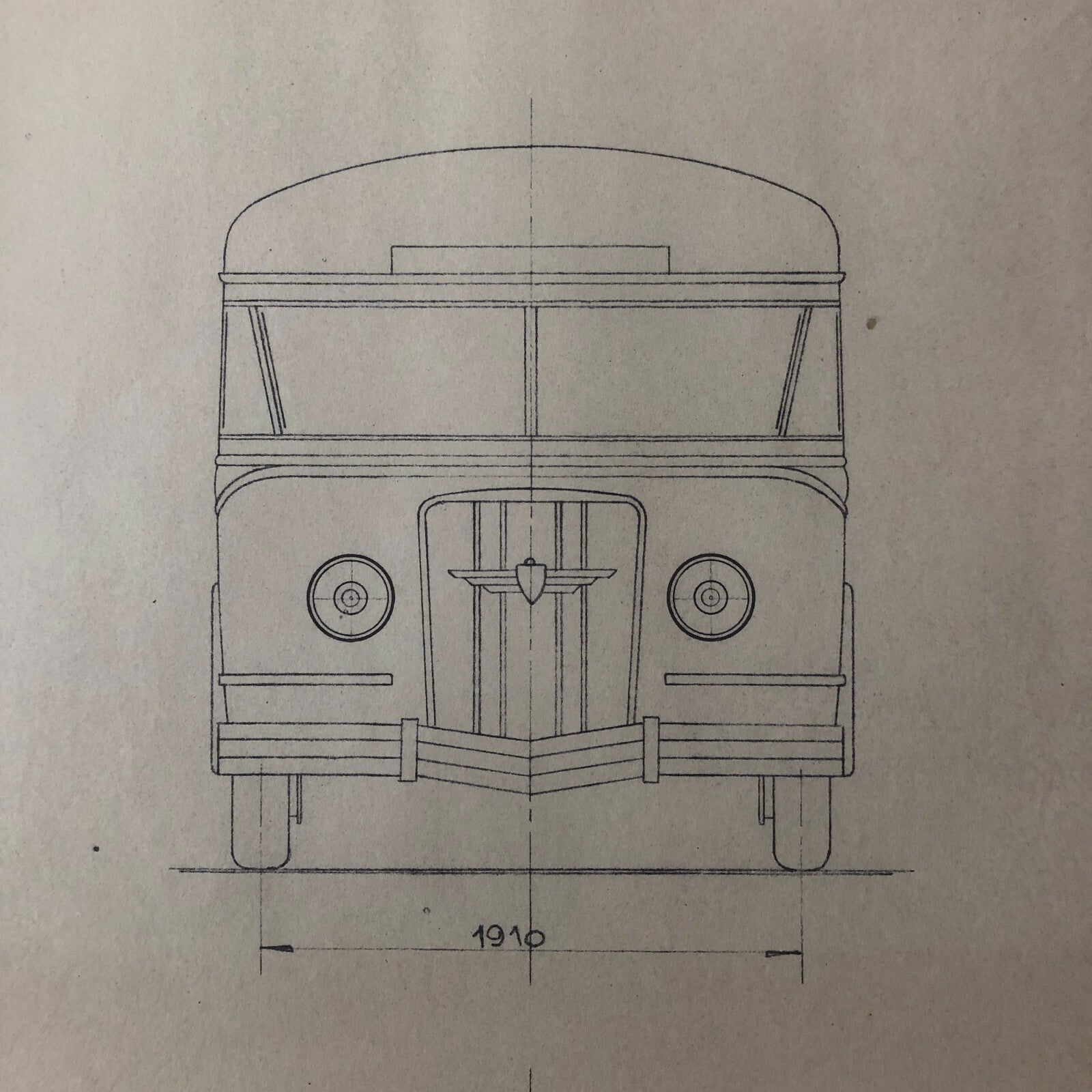 1935 Coachbuilder Bus Design Blueprint Rendering Blue Print Coach Bus Truck