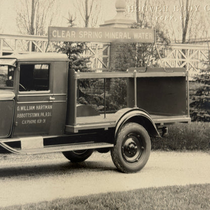 Hoover Body Company Antique Truck Factory Press Photo Photograph Water Truck