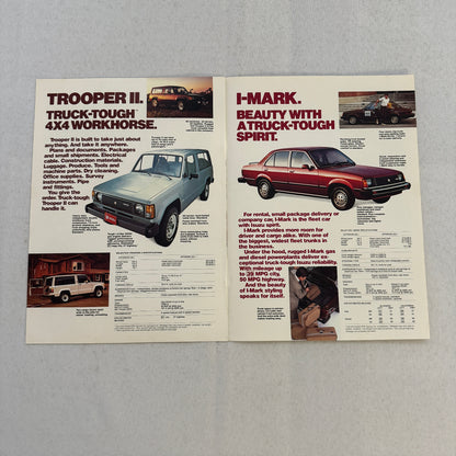 1984 Isuzu Sales Brochure Catalog Trooper II I-Mark P'Up Pickup IMark I Mark Pup