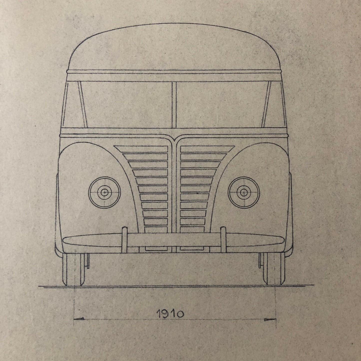 1935 Coachbuilder Bus Design Blueprint Rendering Blue Print Coach Bus Truck
