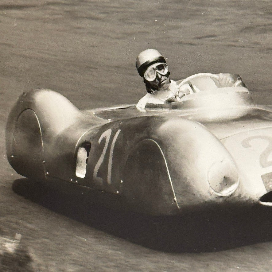 Vintage Racing Car Photo Photograph Print Unidentified Car