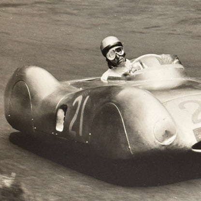 Vintage Racing Car Photo Photograph Print Unidentified Car