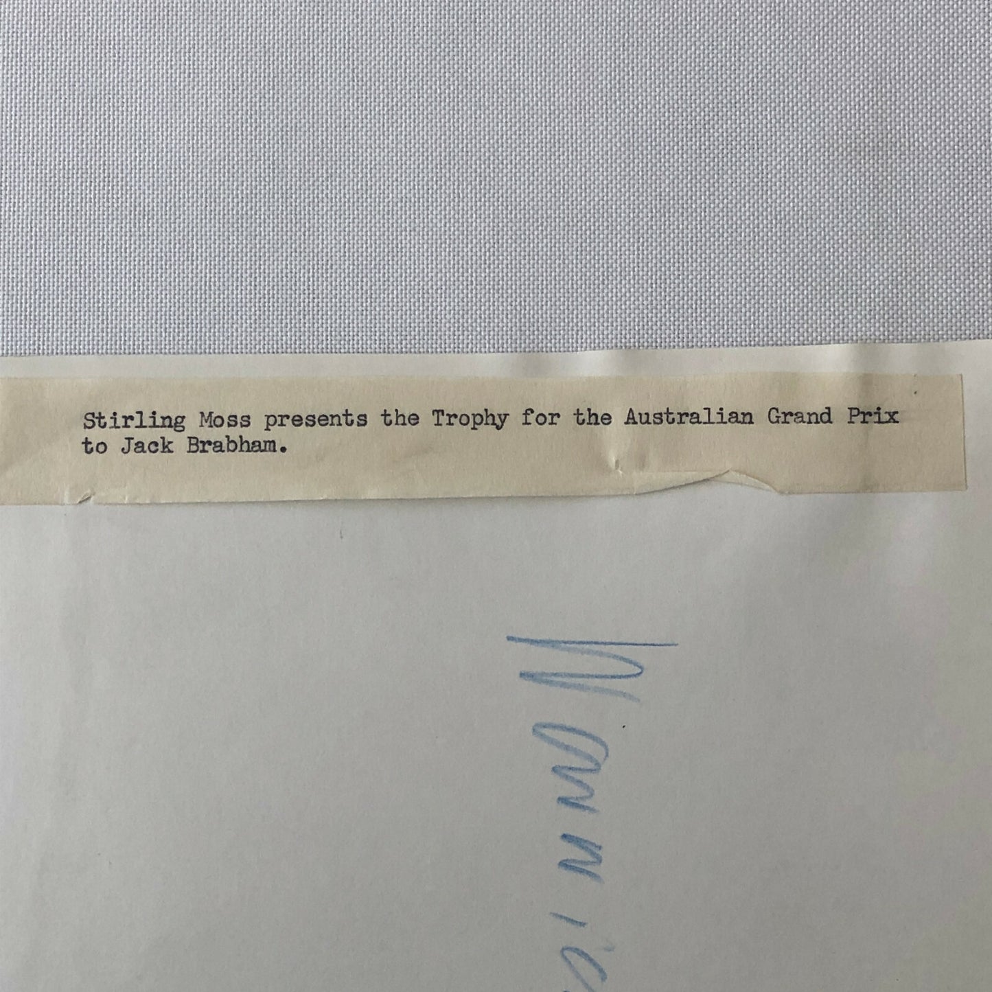 Vintage Racing Photo Photograph Stirling Moss Jack Brabham Australian Grand Prix