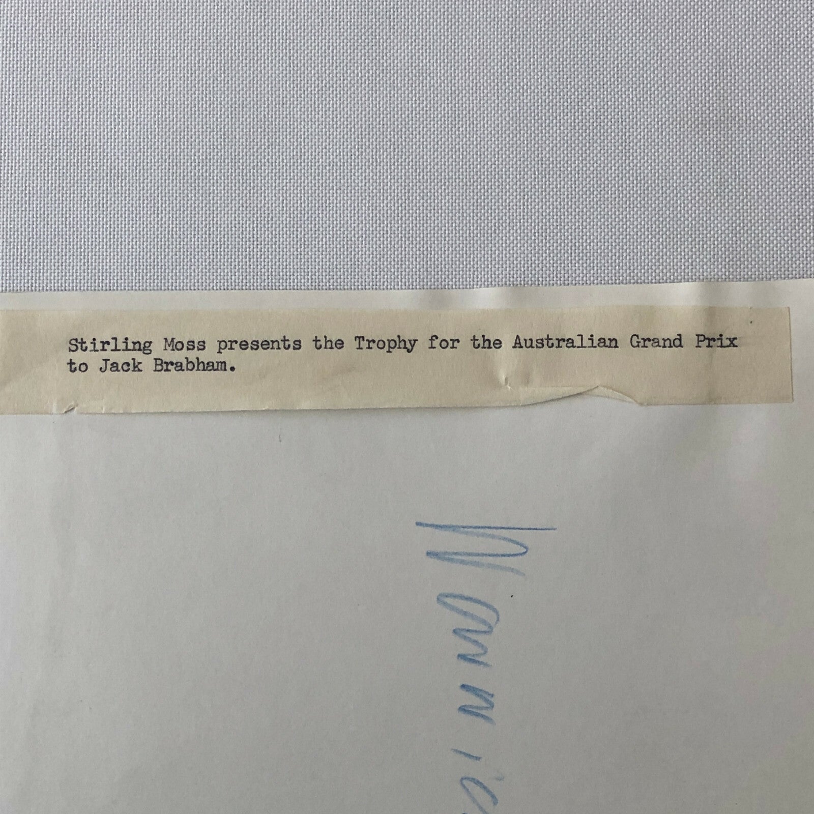 Vintage Racing Photo Photograph Stirling Moss Jack Brabham Australian Grand Prix