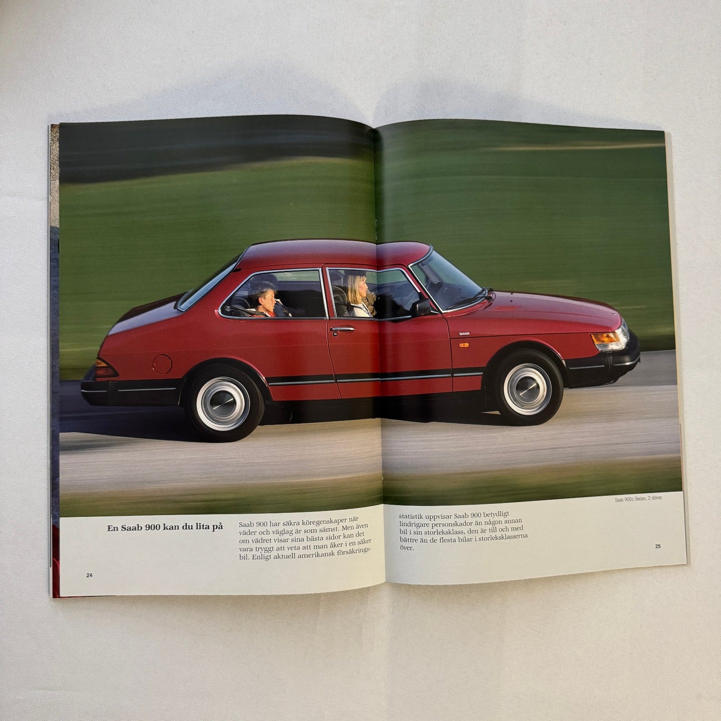 Vintage Saab 900 Car Sales Brochure Catalog 900 Turbo 900i 900C Car SWEDISH Text