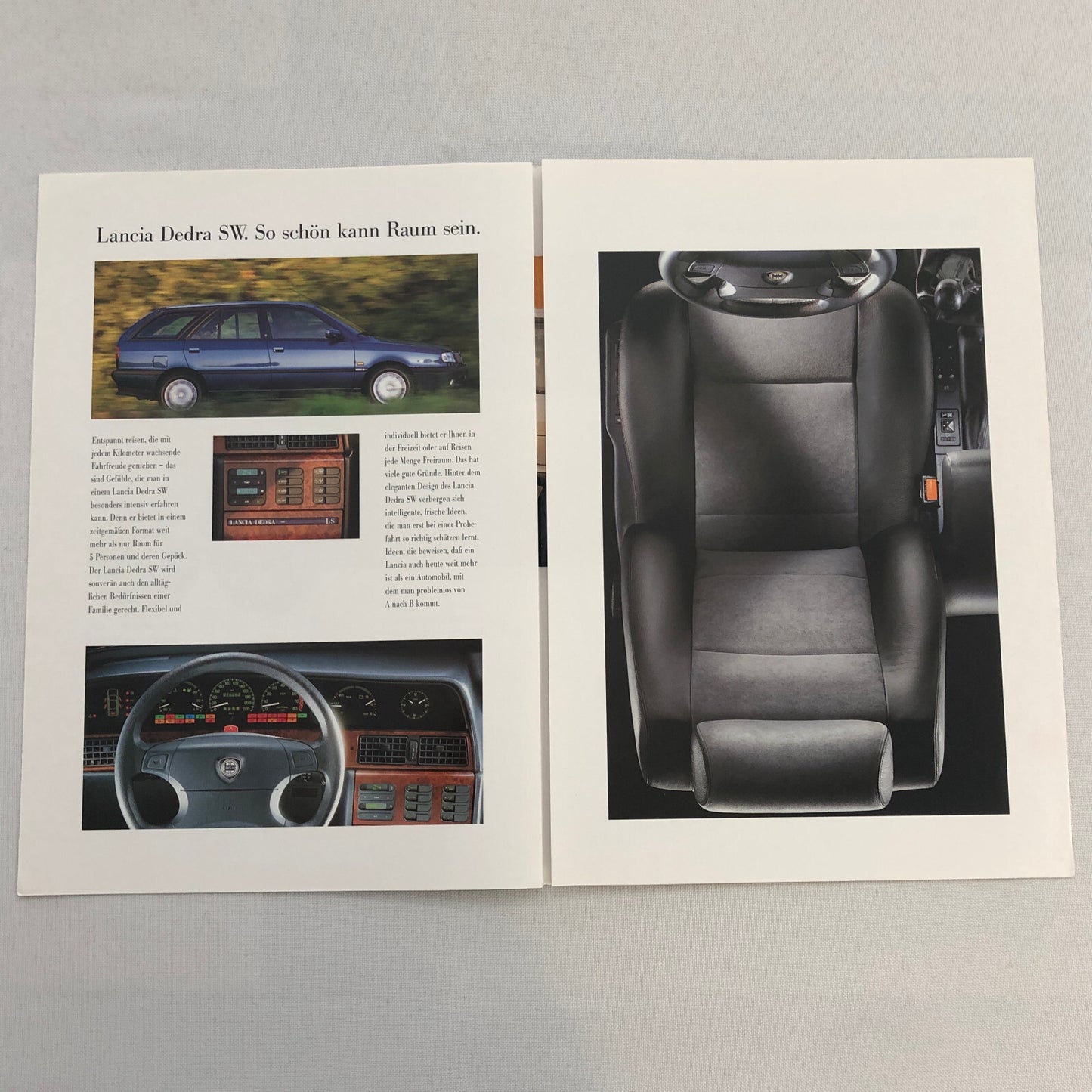 Lancia Dedra SW Station Wagon Car Sales Brochure Catalog Dedra German Text