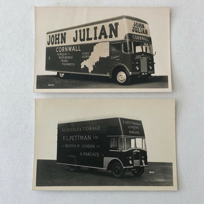 Vintage Moving Van Truck Photo Photograph Lot of 2 UK 