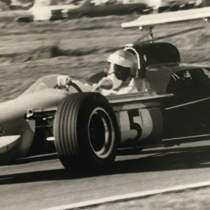 Vintage Racing Car Driver Photo Photograph Print - Bartlett ? 