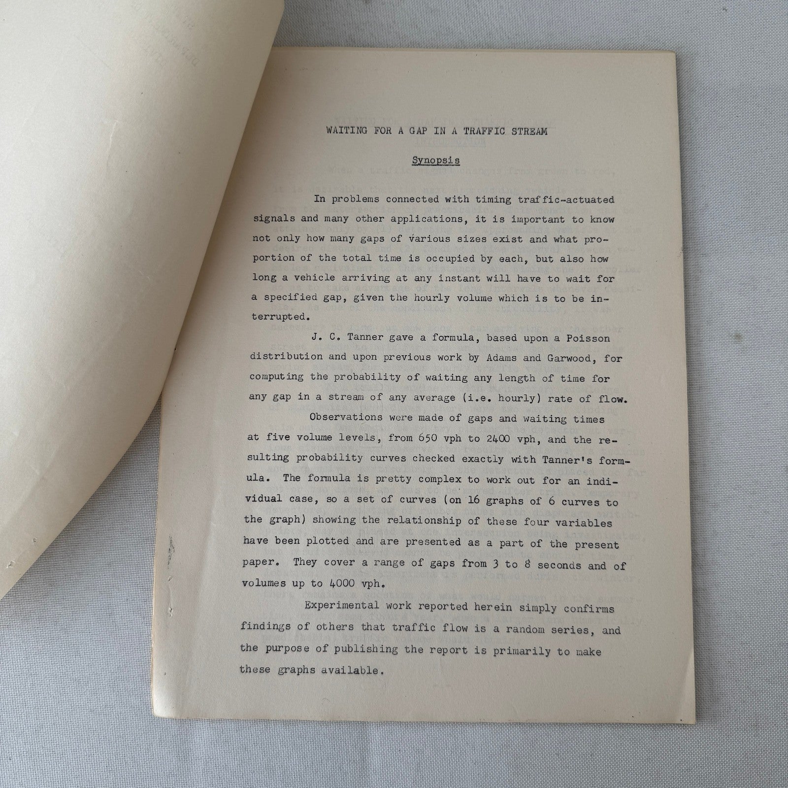 1954 California Traffic Study Civil Engineering Road Construction Documents