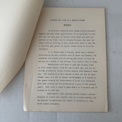 1954 California Traffic Study Civil Engineering Road Construction Documents