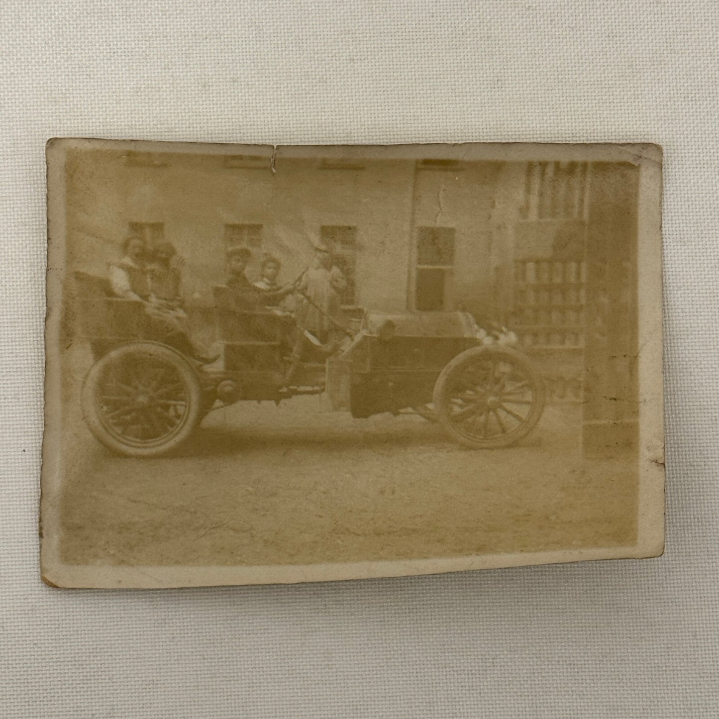Vintage Photograph Photo Antique People in Early Automobile Car
