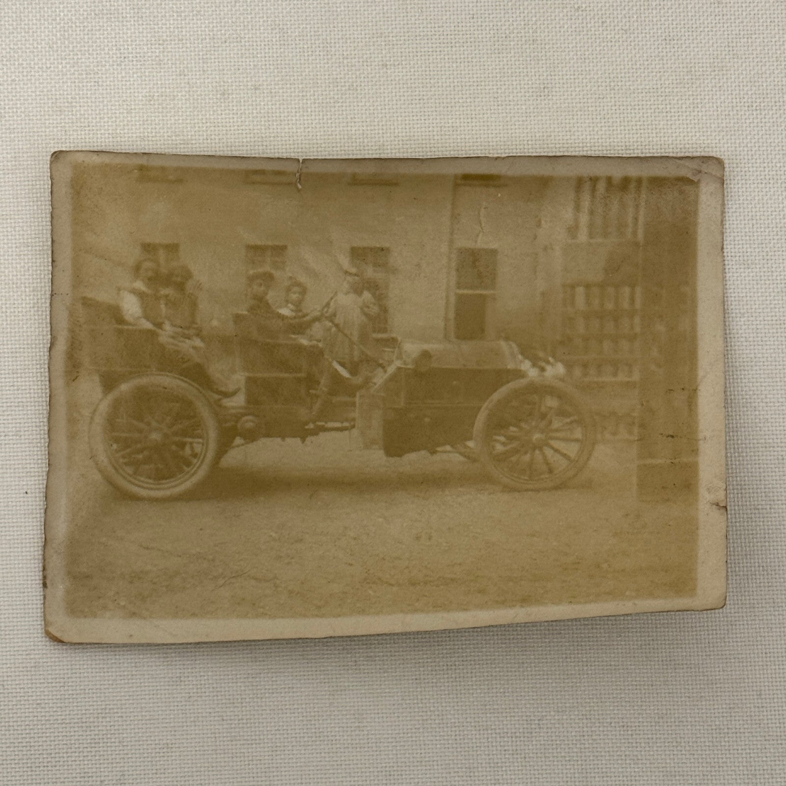 Vintage Photograph Photo Antique People in Early Automobile Car