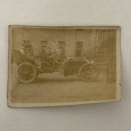 Vintage Photograph Photo Antique People in Early Automobile Car