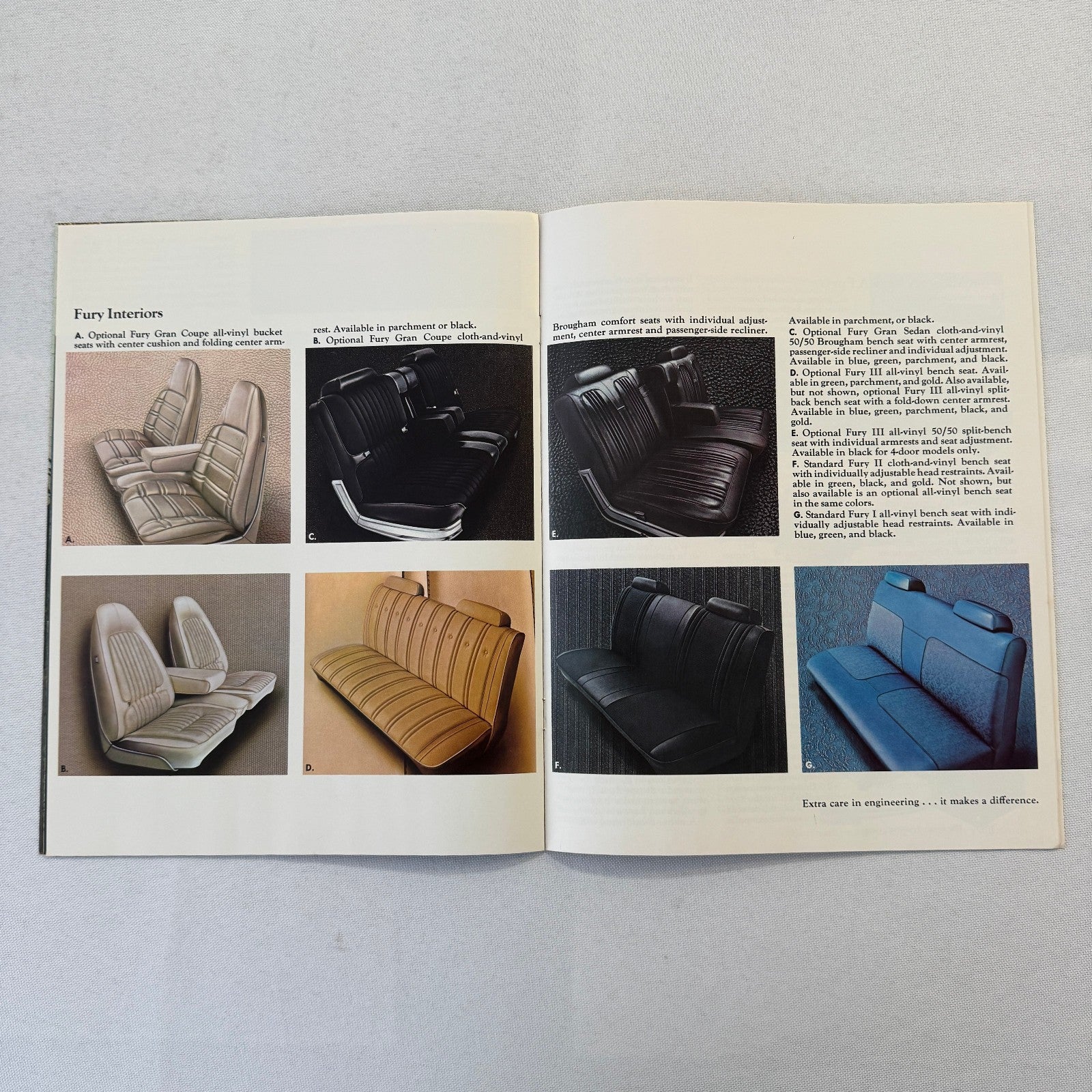 1973 Plymouth Fury Sales Brochure Catalog Gran Fury Coupe Sedan Fury III II I