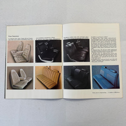 1973 Plymouth Fury Sales Brochure Catalog Gran Fury Coupe Sedan Fury III II I