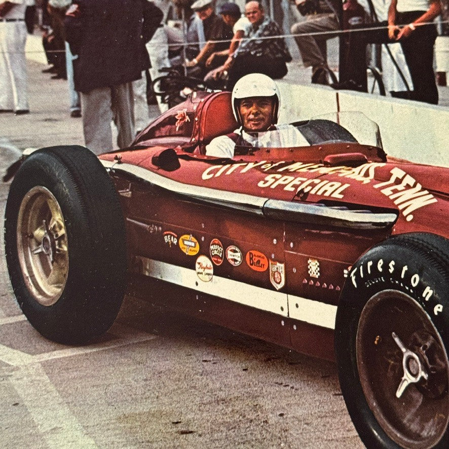 Vintage Indy Racing Postcard Fred Agbashian Motorport Driver Post Card