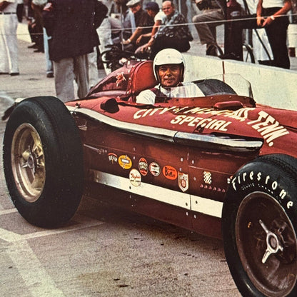 Vintage Indy Racing Postcard Fred Agbashian Motorport Driver Post Card