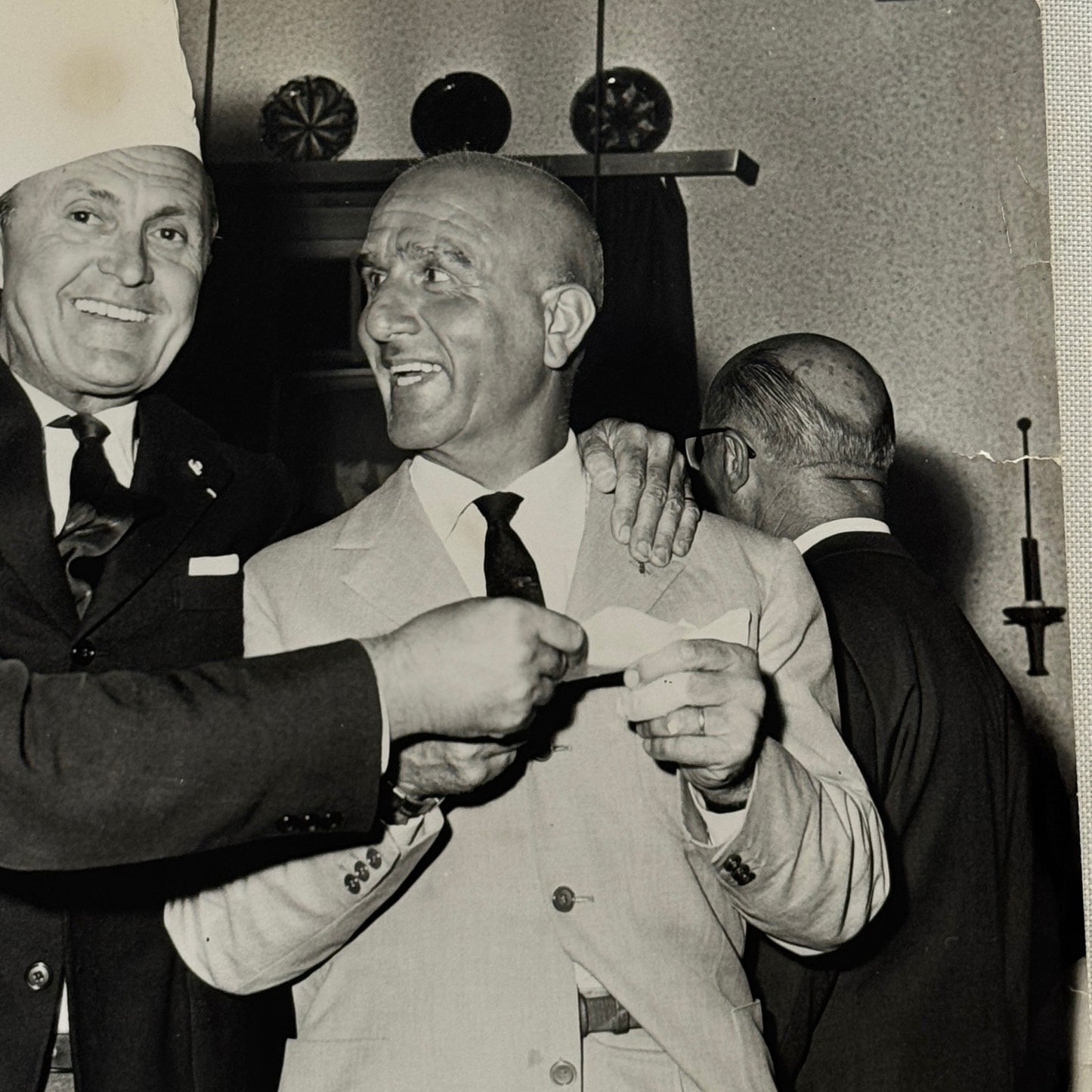 Juan Manuel Fangio Louis Chiron Nino Farina Press Photo Photograph 1962 Racing