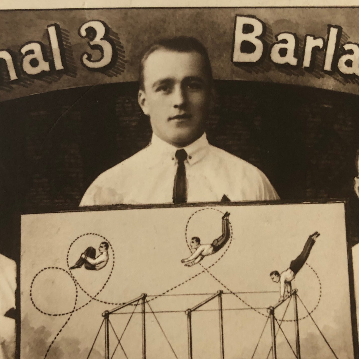 Circus Acrobat Performer Act Postcard Post Card Vintage 3 Barlay Brothers