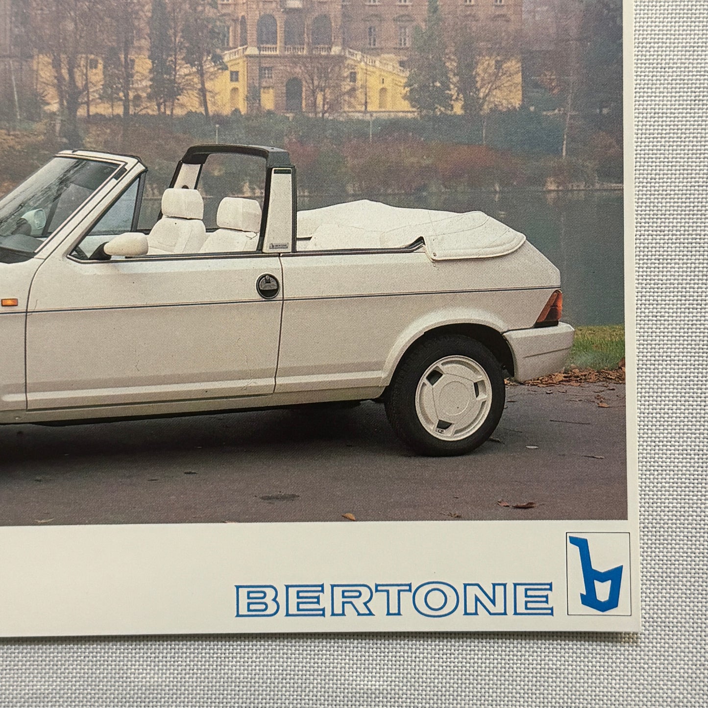 Bertone Cabrio Convertible Cabriolet Sales Sheet Brochure Mini Poster 1985